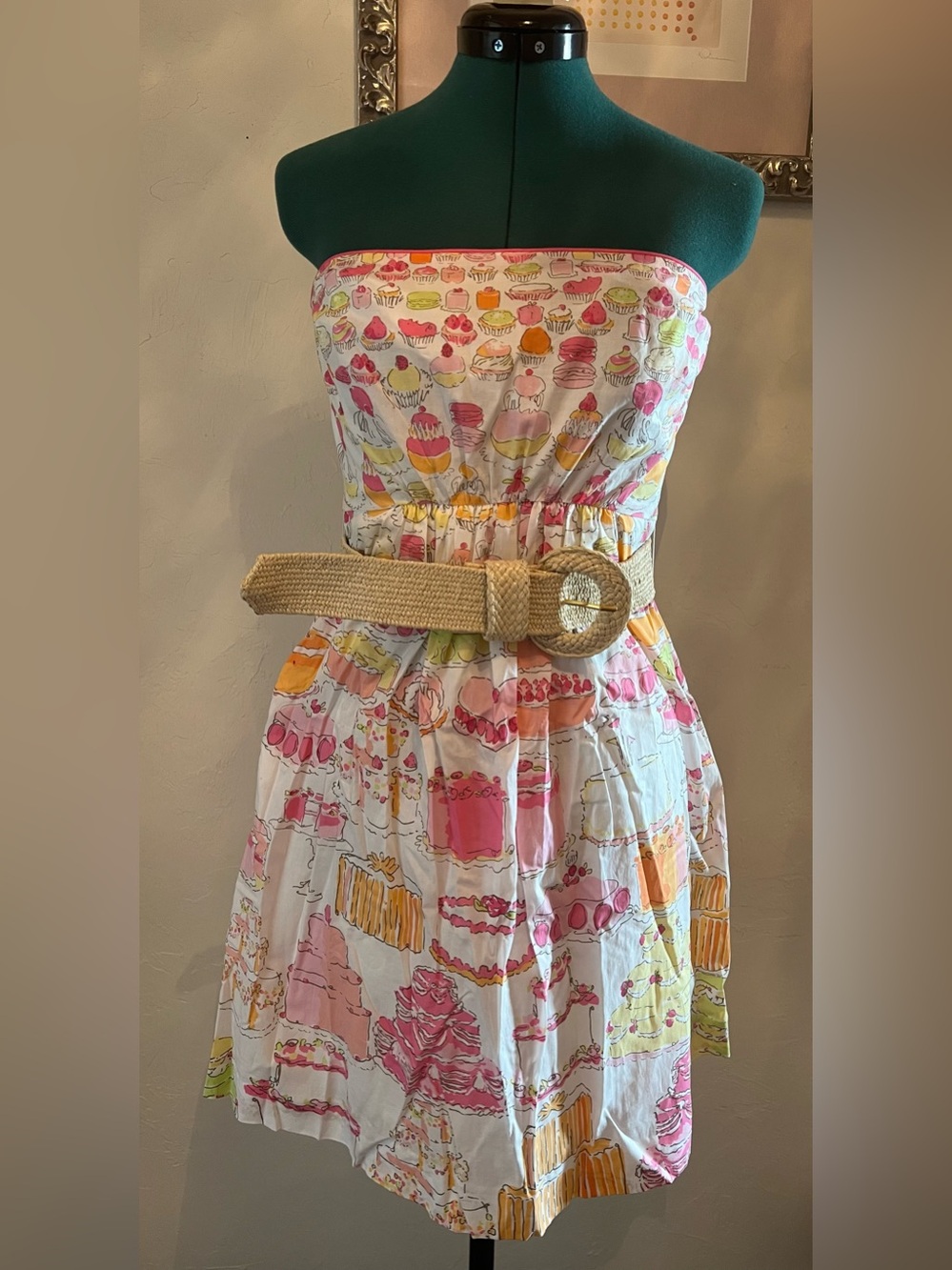 Lilly Pulitzer Let Them Eat Cake Wyatt Strapless Dress, size 6, NWT